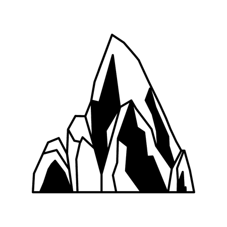 big mountain isolated icon vector illustration designのイラスト素材