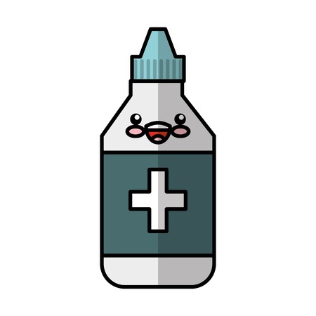 bottle drugs character icon vector illustration designのイラスト素材