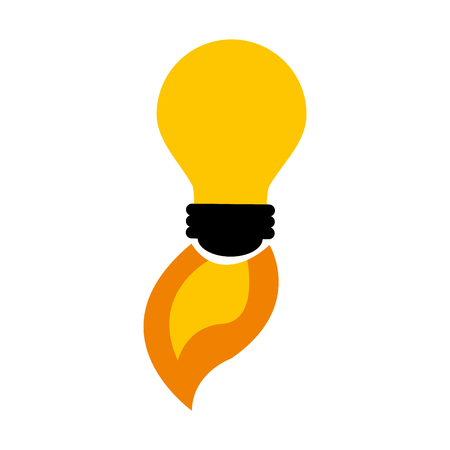 bulb light start up isolated icon vector illustration designのイラスト素材