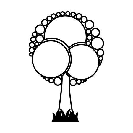 tree plant ecological icon vector illustration designのイラスト素材