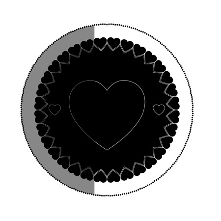 love card with heart vector illustration designのイラスト素材