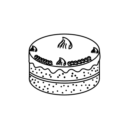 sweet cake delicious icon vector illustration designのイラスト素材