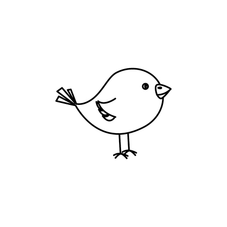 cute little bird icon vector illustration designのイラスト素材