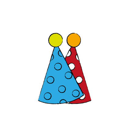 party hat celebration icon vector illustration designのイラスト素材