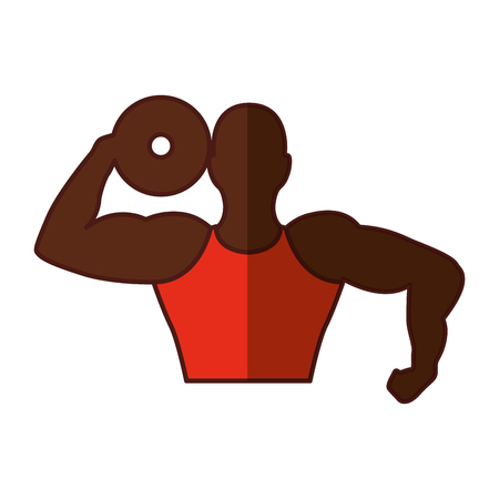 strong man human figure vector illustration designのイラスト素材
