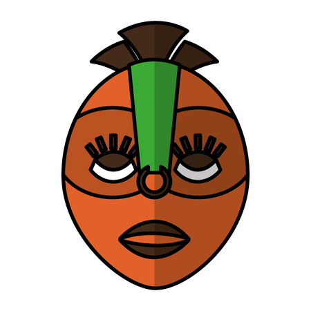 african mask ethnicity icon vector illustration designのイラスト素材