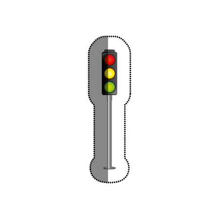 traffic light sign icon vector illustration designのイラスト素材