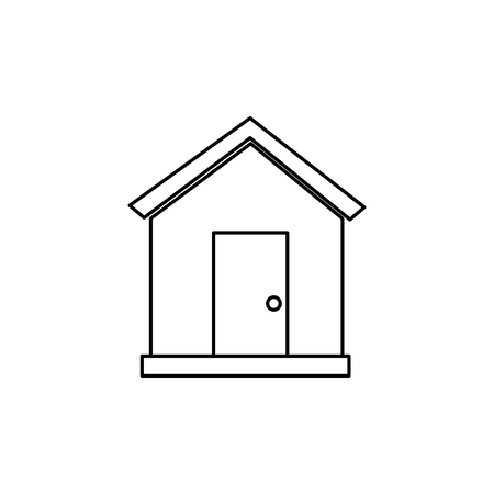 house silhouette isolated icon vector illustration designのイラスト素材