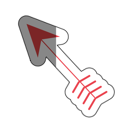 arrow love card icon vector illustration designのイラスト素材