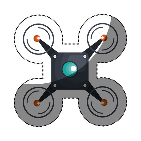 drone technology flying isolated icon vector illustration designのイラスト素材