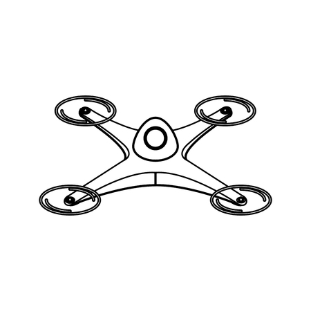 drone technology flying isolated icon vector illustration designのイラスト素材