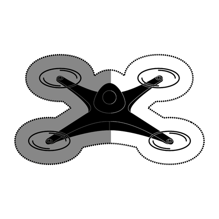 drone technology flying isolated icon vector illustration designのイラスト素材