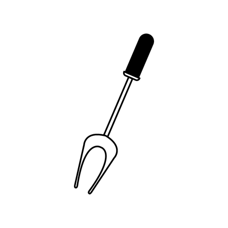 fork grill cutlery icon vector illustration designのイラスト素材