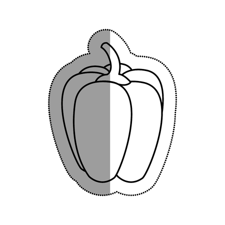 vegetable pepper isolated icon vector illustration designのイラスト素材