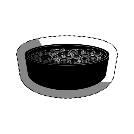 dish with cereal icon vector illustration designのイラスト素材