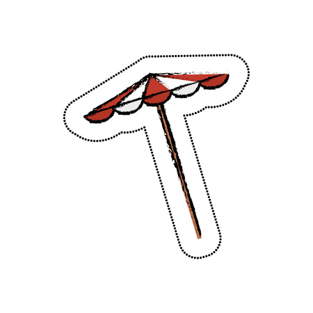 Beach umbrella isolated icon vector illustration designのイラスト素材