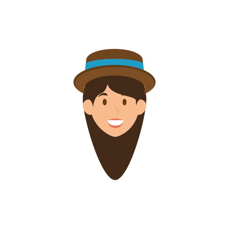 Tourist woman traveler avatar vector illustration designのイラスト素材