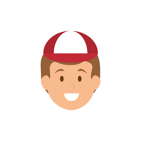 Tourist man traveler avatar vector illustration designのイラスト素材