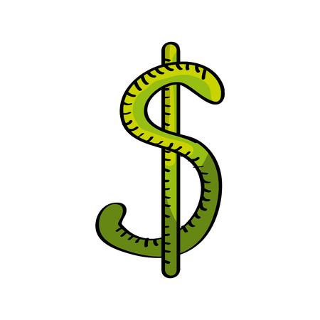 money sign icon over white background. colorful design. vector illustrationのイラスト素材