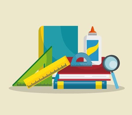 back to school set supplies vector illustration designのイラスト素材