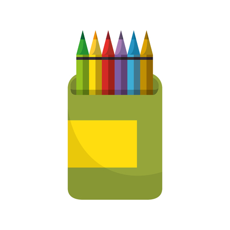 pencils colors box icon vector illustration designのイラスト素材