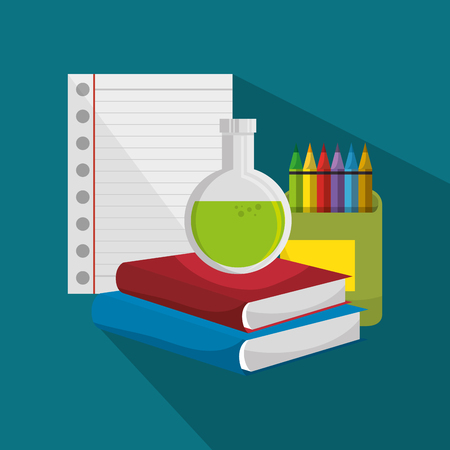 back to school set supplies vector illustration designのイラスト素材