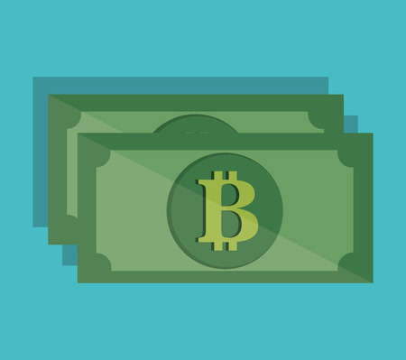 bitcoins trading flat icons vector illustration designのイラスト素材