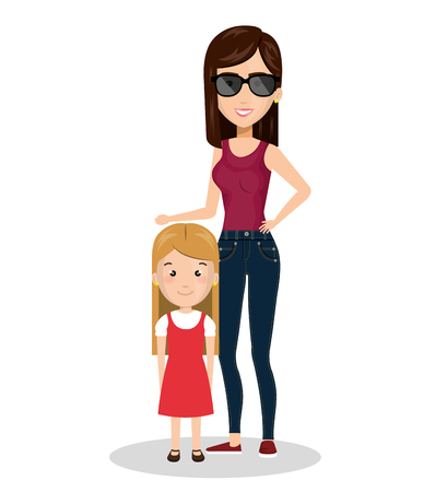 family members on vacations vector illustration designのイラスト素材