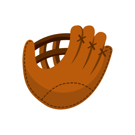 baseball glove icon over white background. colorful design. vector illustrationのイラスト素材