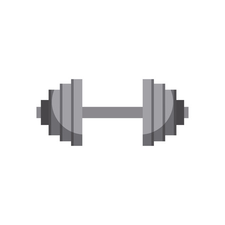 dumbbell icon over white background. vector illustrationのイラスト素材