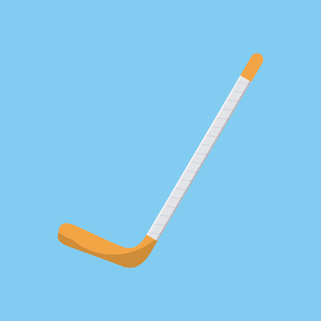 hockey stick icon over blue background. vector illustrationのイラスト素材