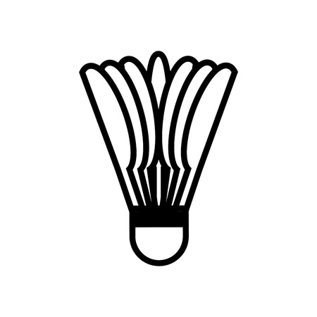 badminton shuttlecock icon over white background. vector illustrationのイラスト素材