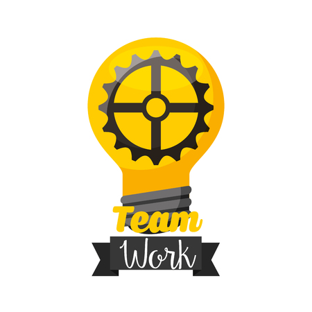 bulb teamwork isolated icon vector illustration designのイラスト素材