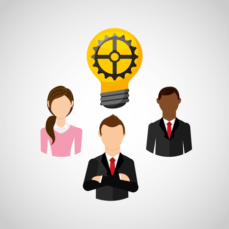 businesspeople teamwork avatars characters icon vector illustration designのイラスト素材