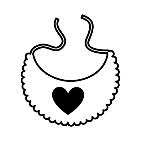baby bib cute icon vector illustration designのイラスト素材