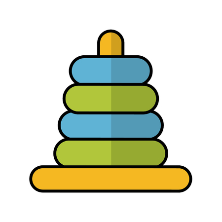 pile rings toy icon vector illustration designのイラスト素材