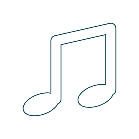 musical note icon over white background. vector illustrationのイラスト素材
