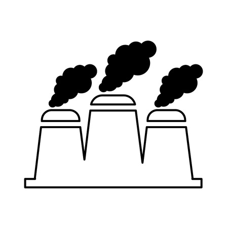nuclear plant chimney icon vector illustration designのイラスト素材