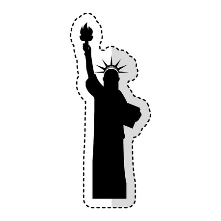 liberty statue isolated icon vector illustration designのイラスト素材