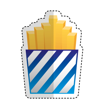 french fries isolated icon vector illustration designのイラスト素材