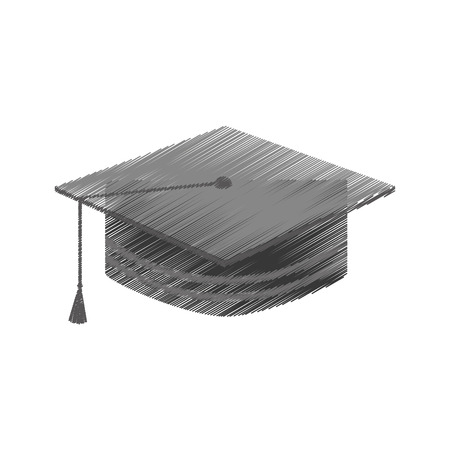 graduation hat isolated icon vector illustration designのイラスト素材