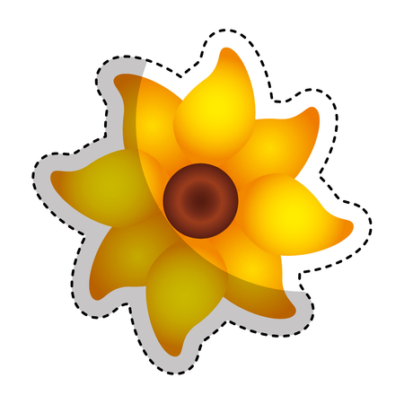 cute flower isolated icon vector illustration designのイラスト素材