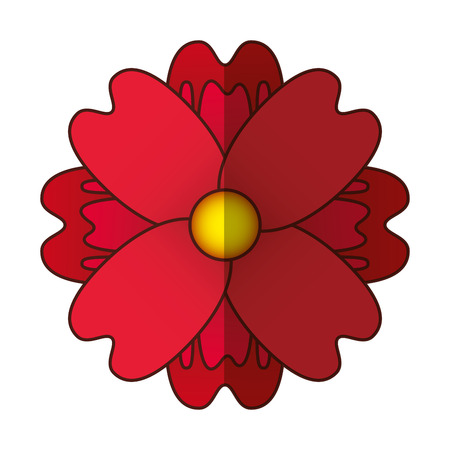 cute flower isolated icon vector illustration designのイラスト素材
