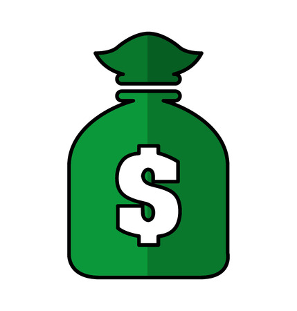 money bag isolated icon vector illustration designのイラスト素材