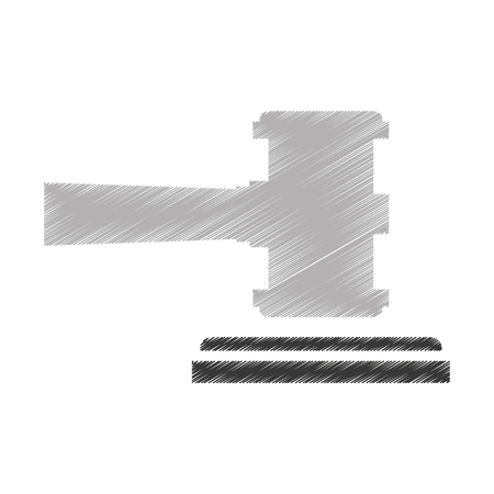 gavel justice isolated icon vector illustration designのイラスト素材