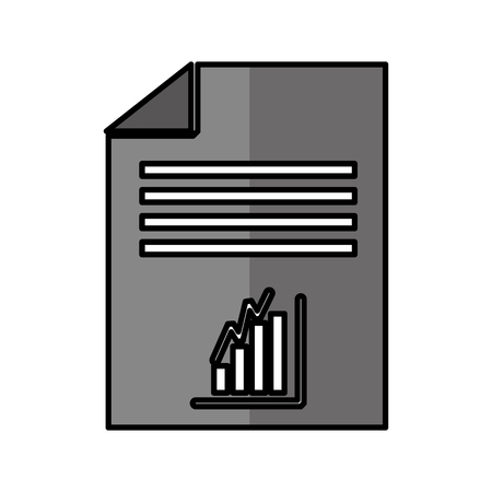 paper document with statistics vector illustration designのイラスト素材