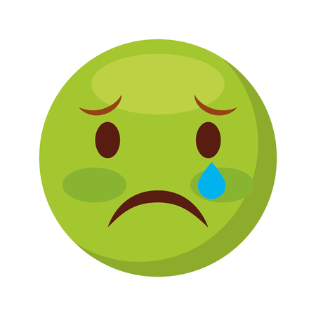 comic face emoticon isolated icon vector illustration designのイラスト素材