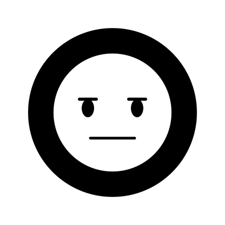 comic face emoticon isolated icon vector illustration designのイラスト素材