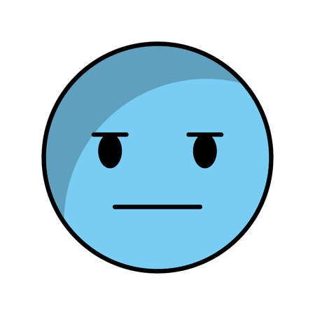 comic face emoticon isolated icon vector illustration designのイラスト素材