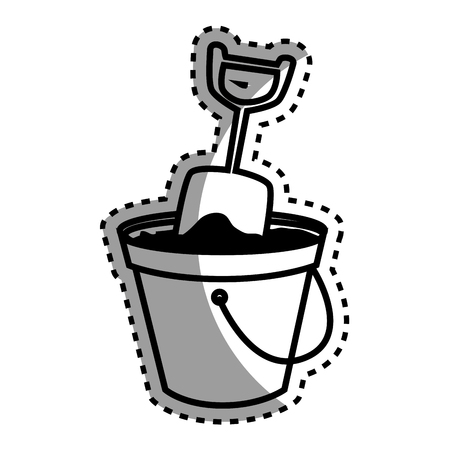 sand bucket isolated icon vector illustration designのイラスト素材